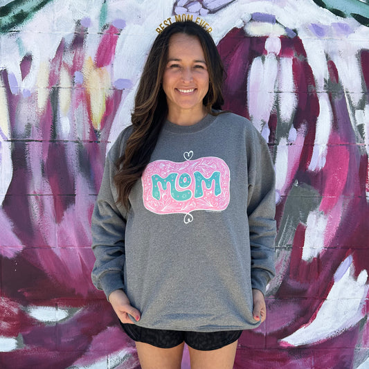 MOM LIF: MOM Floral Chalk Art (SWEATSHIRT)