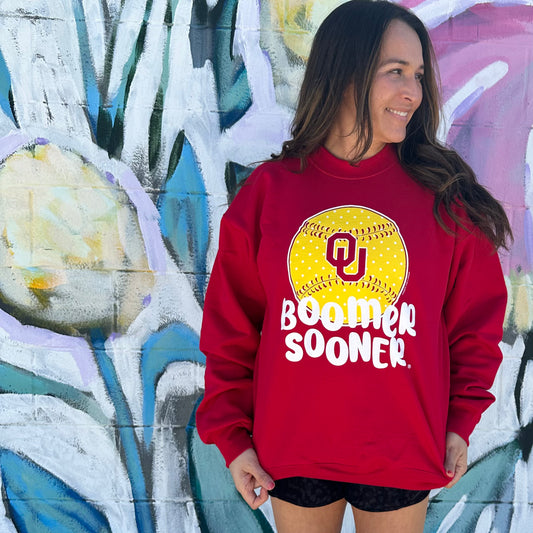 UNIV. OF OK (Spring 2023): Boomer Sooner Softball (SWEATSHIRT)